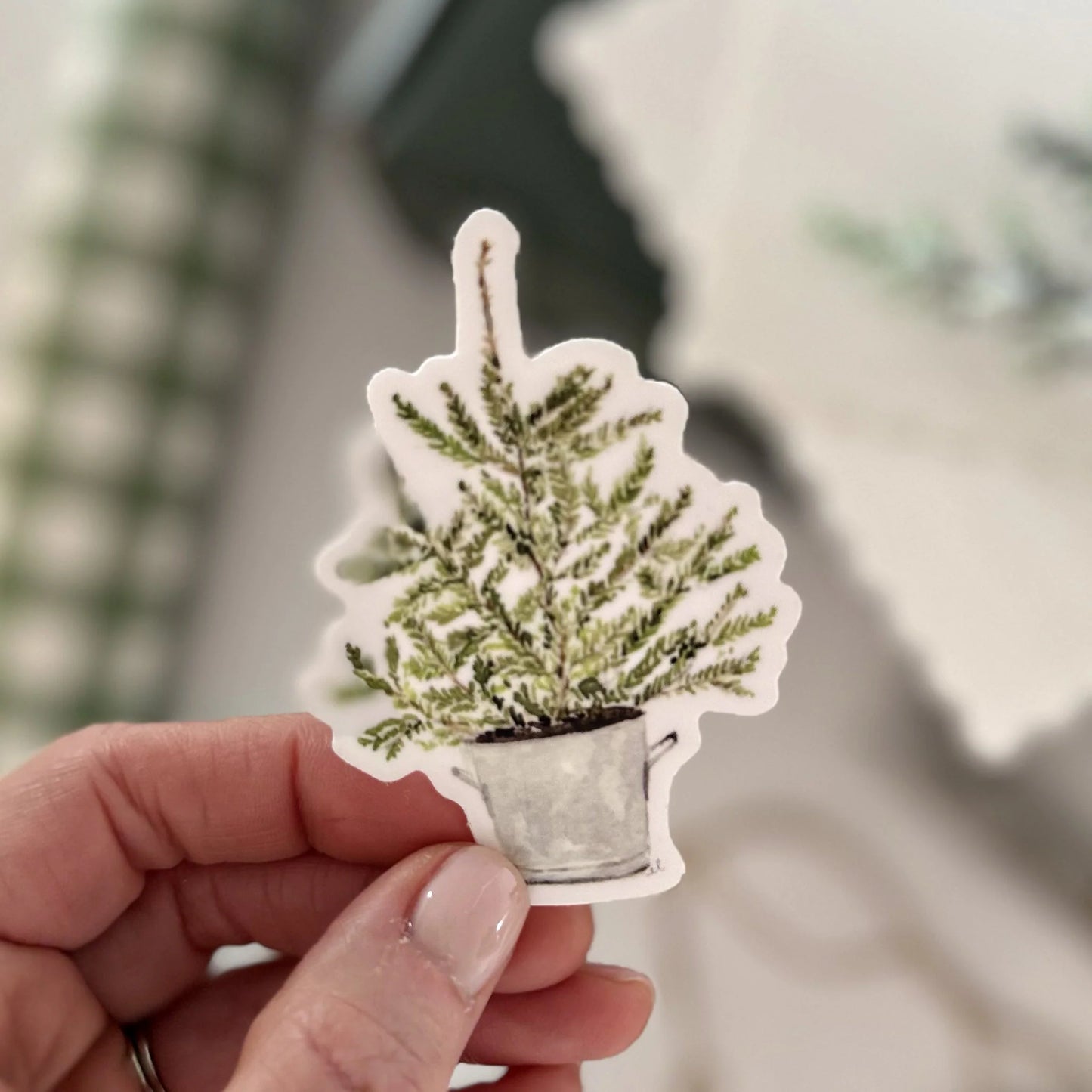 potted tree sticker