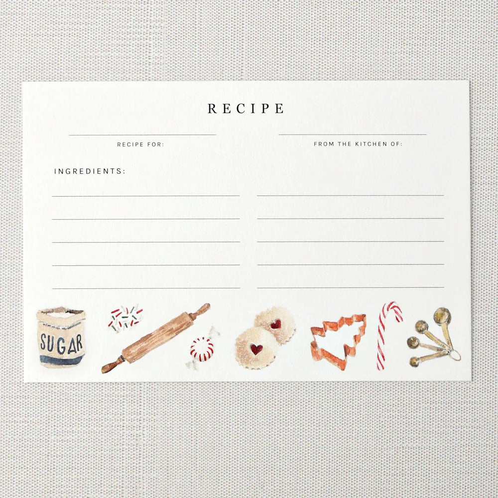 christmas baking recipe cards