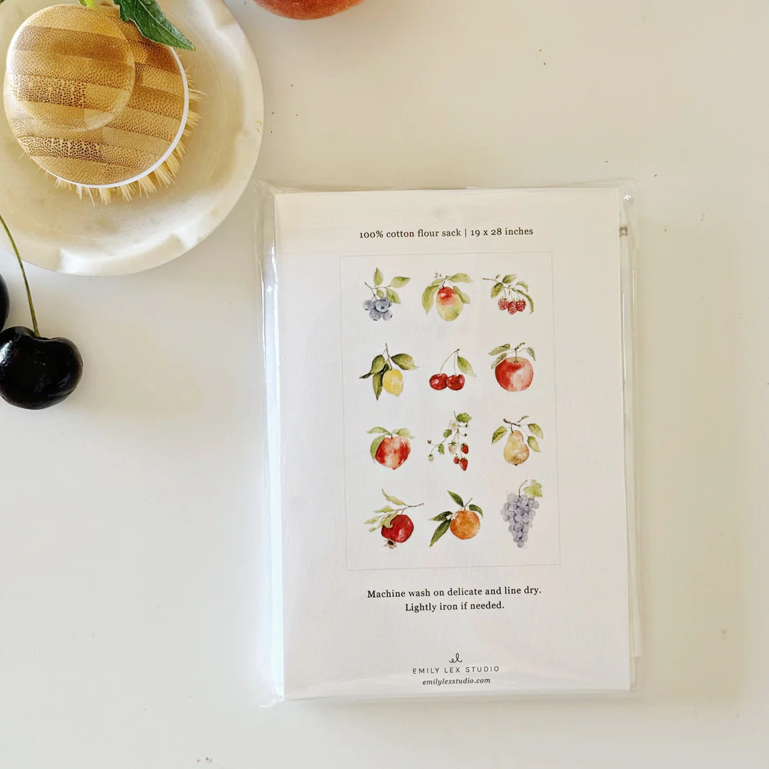 fruit tea towel