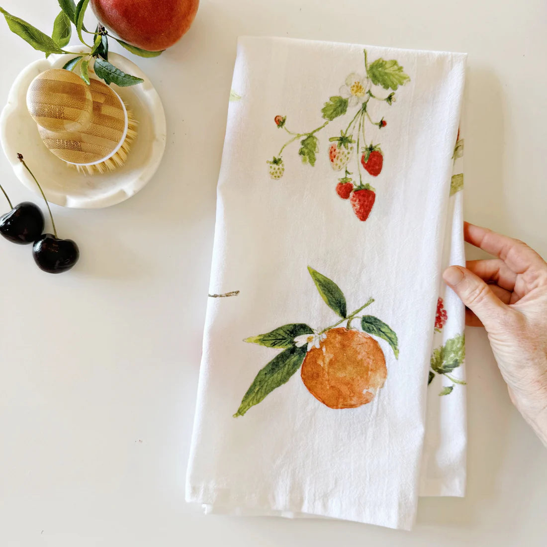 fruit tea towel