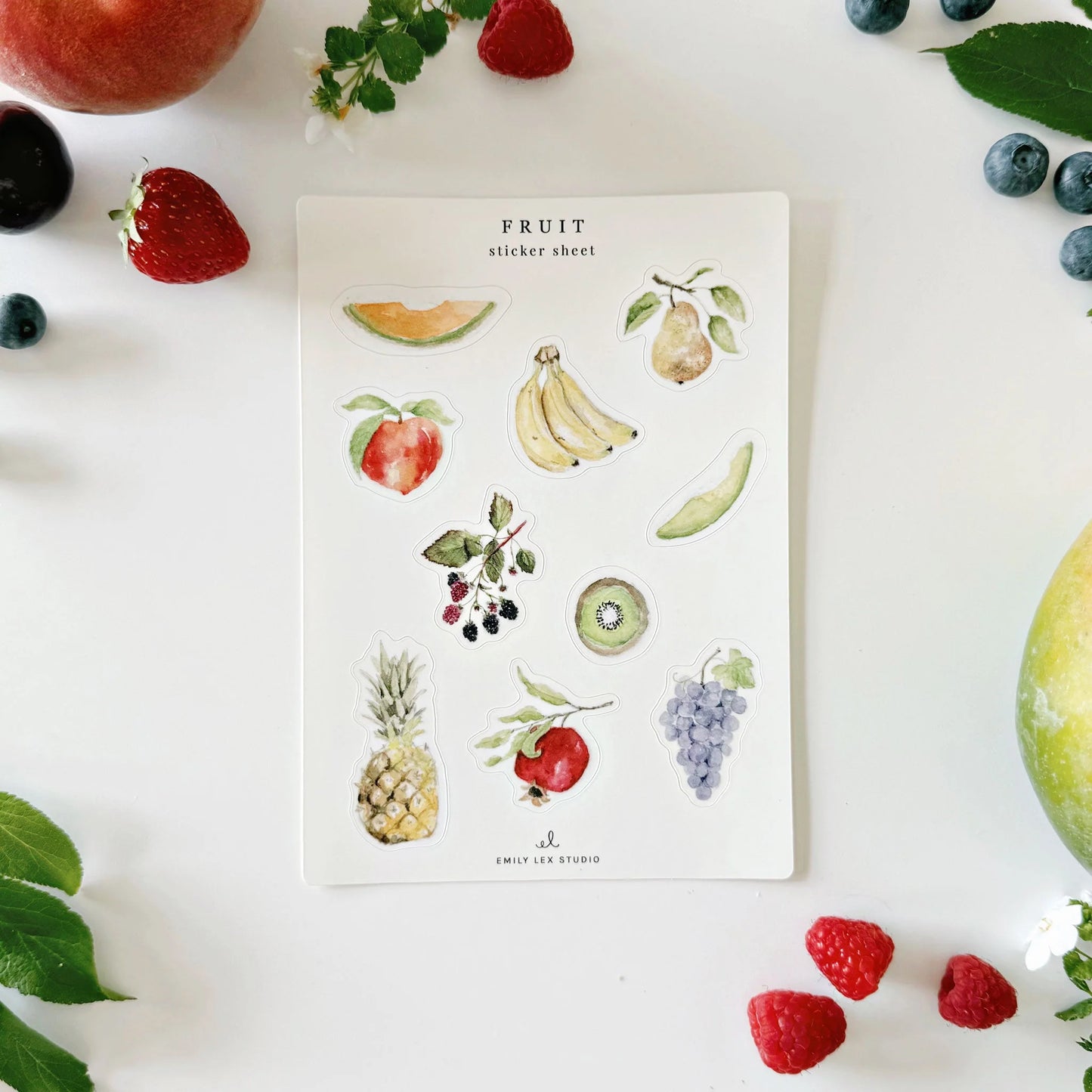 fruit sticker sheet