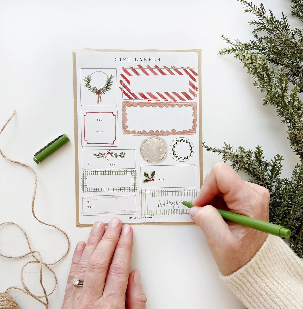 Gift Label Writing Frame gift label sticker sheets – My Store