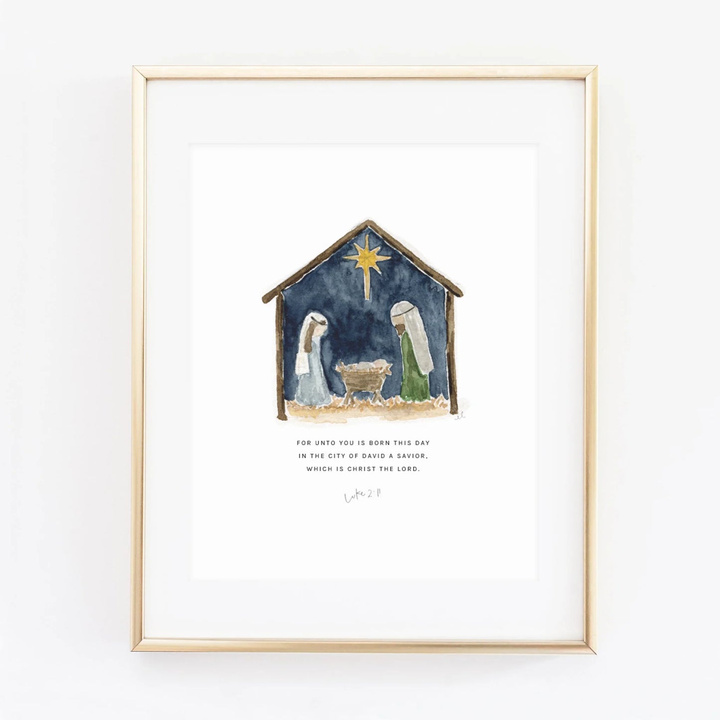 nativity luke 2:11 scripture print
