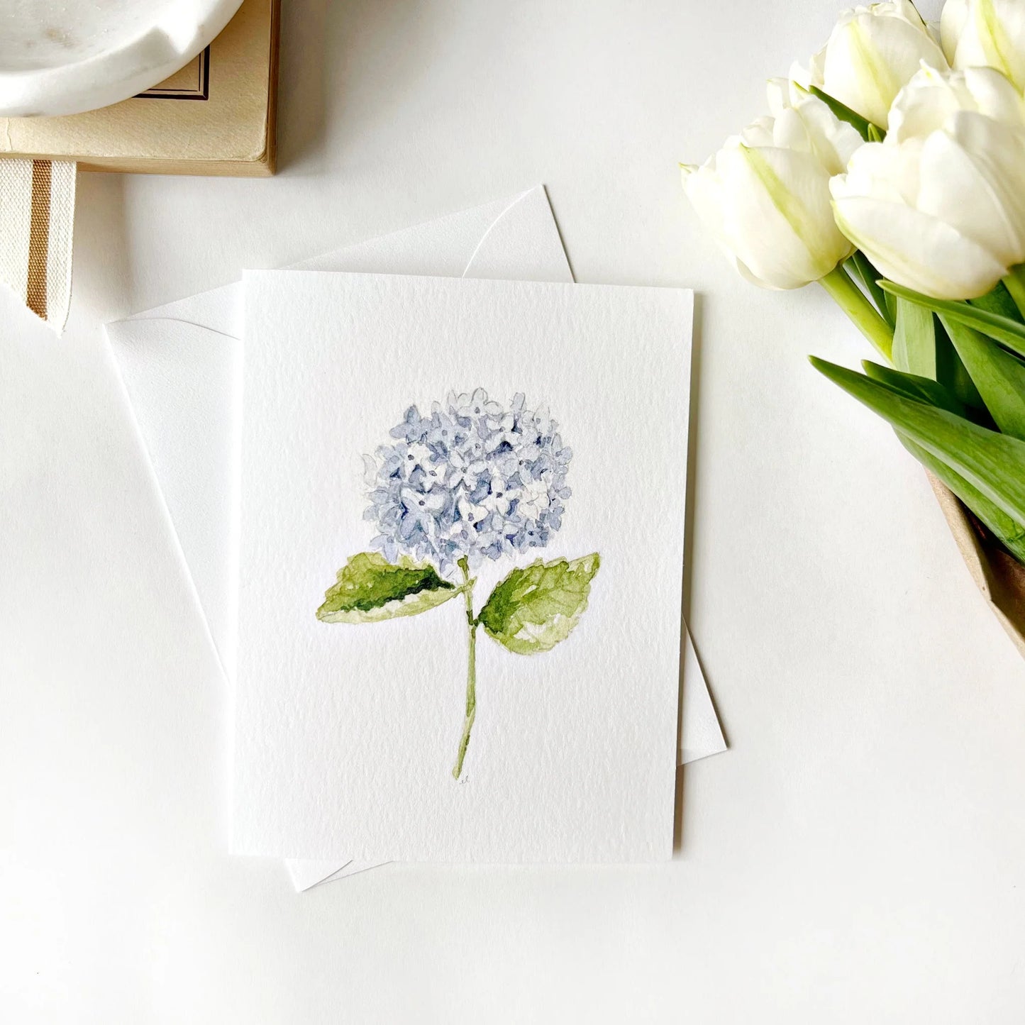 hydrangea stem notecards