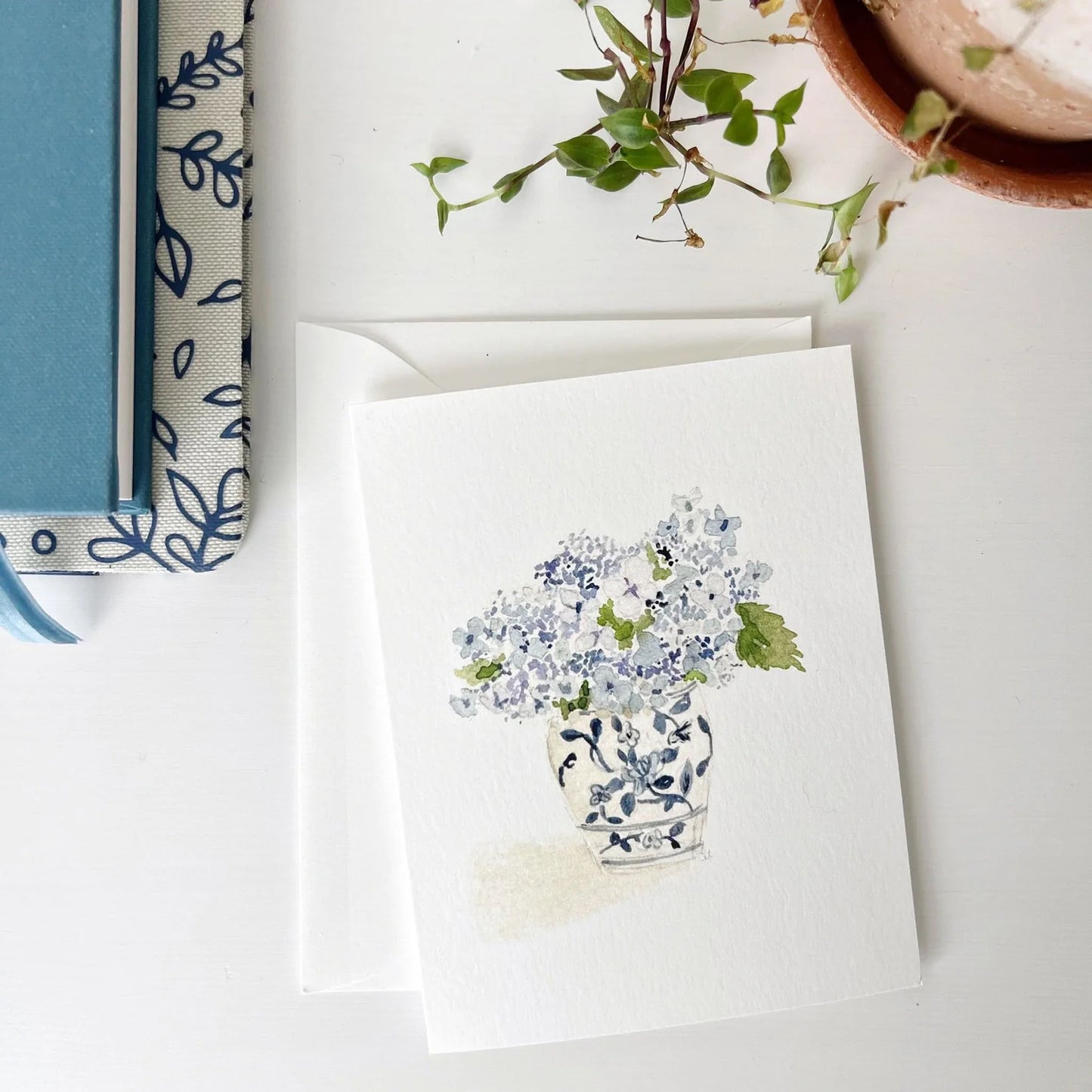 hydrangea bouquet notecards