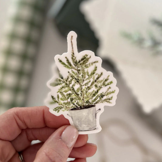 potted tree sticker