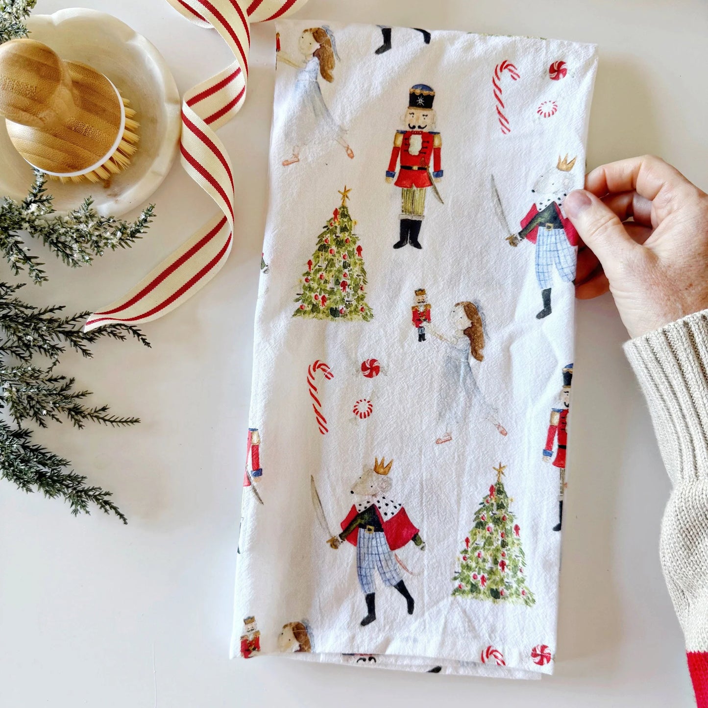 nutcracker tea towel