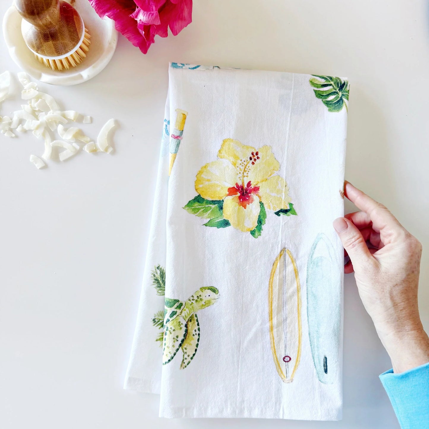 tropical tea towel