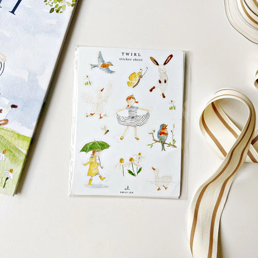 twirl sticker sheet