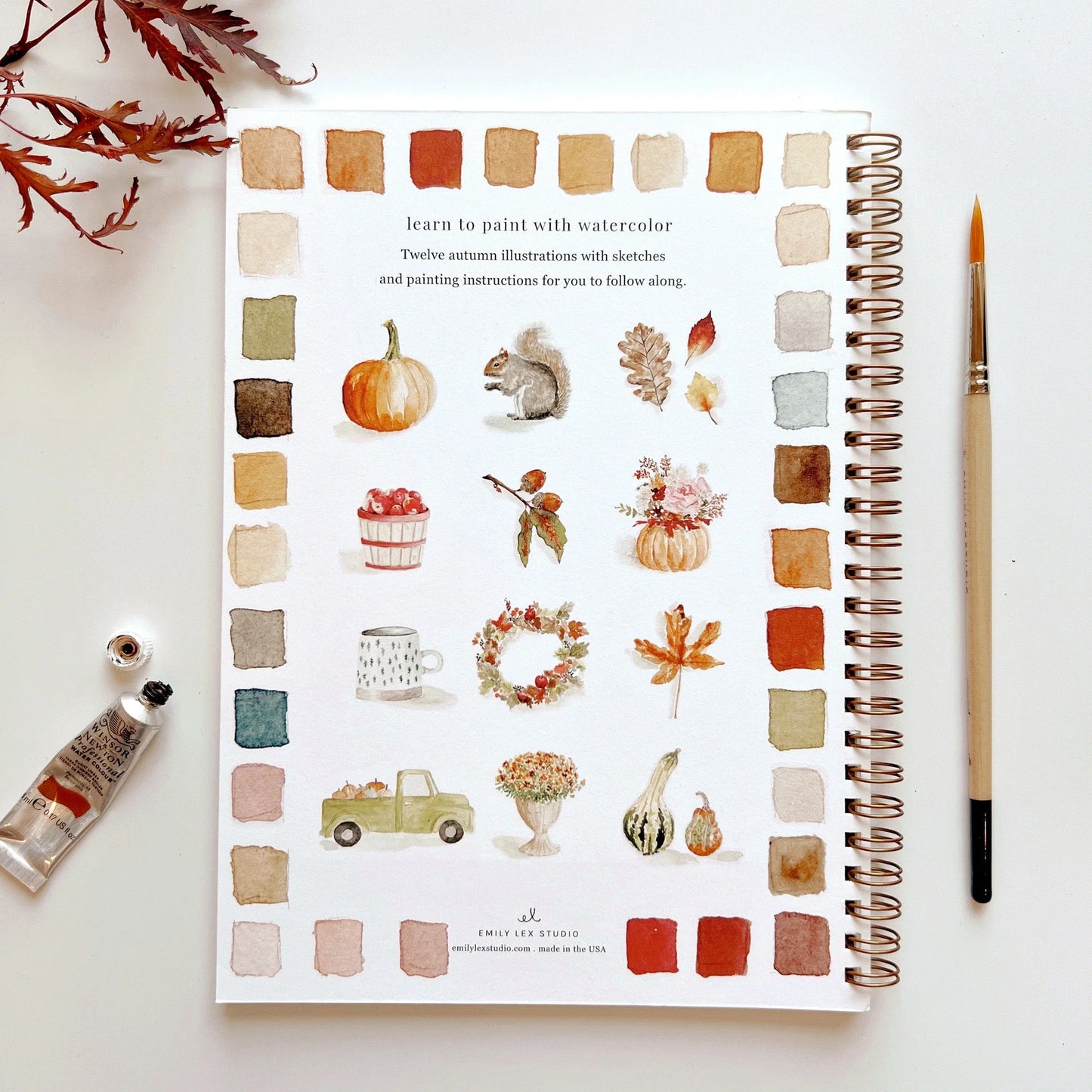 autumn watercolor notebook
