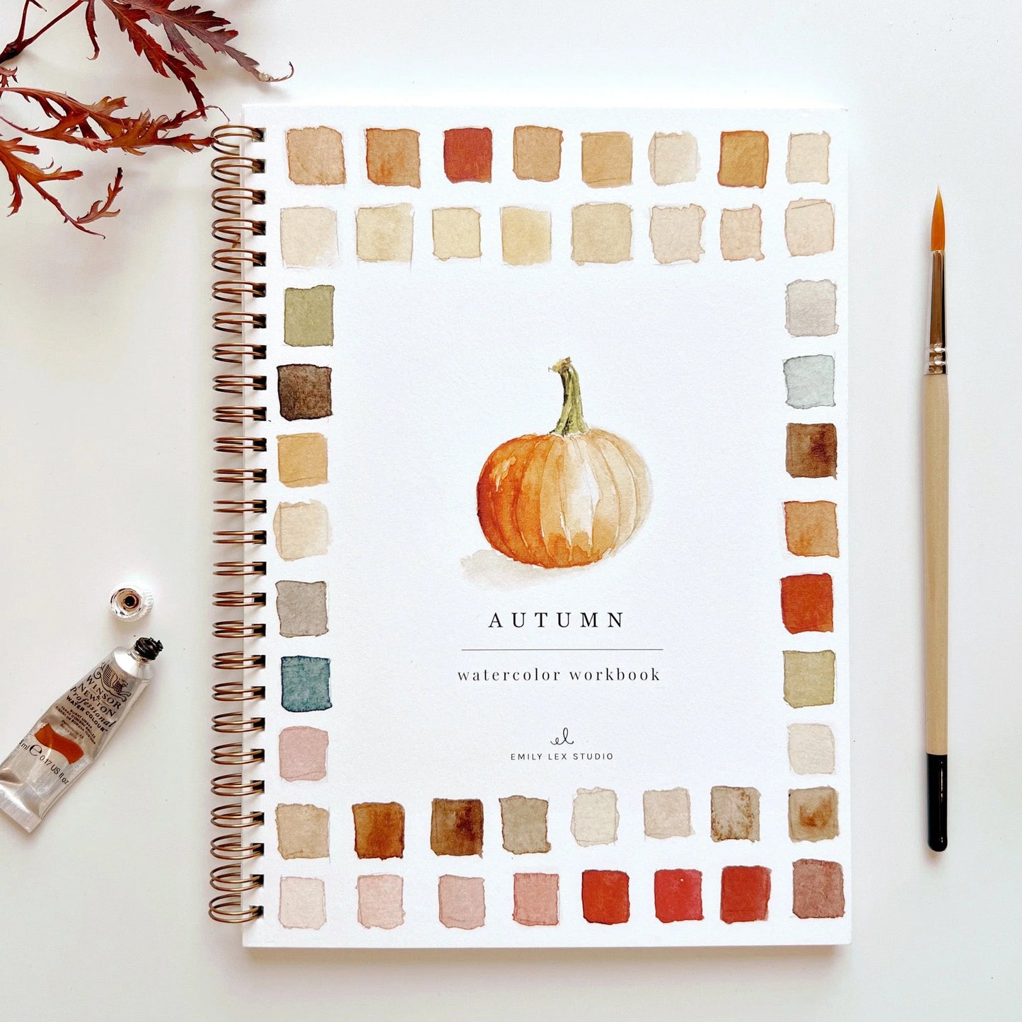 autumn watercolor notebook