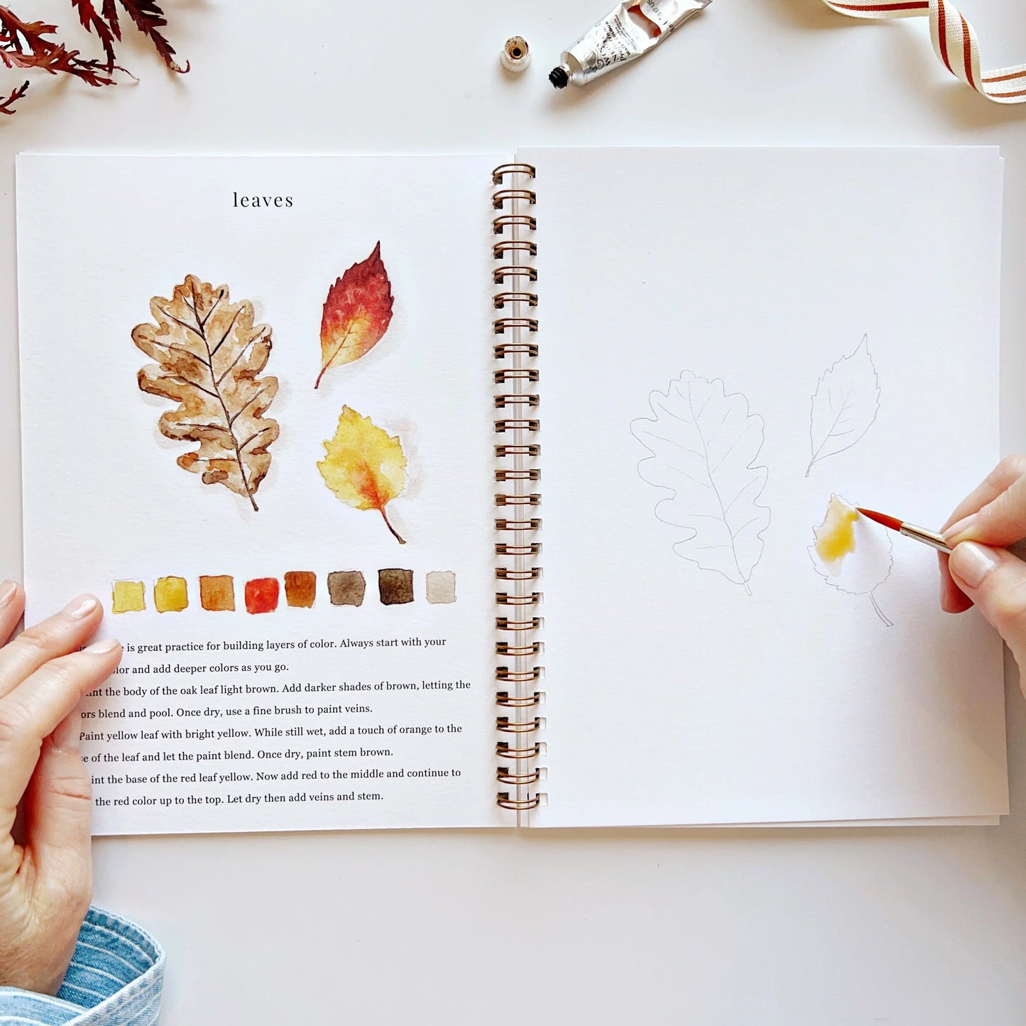 autumn watercolor notebook