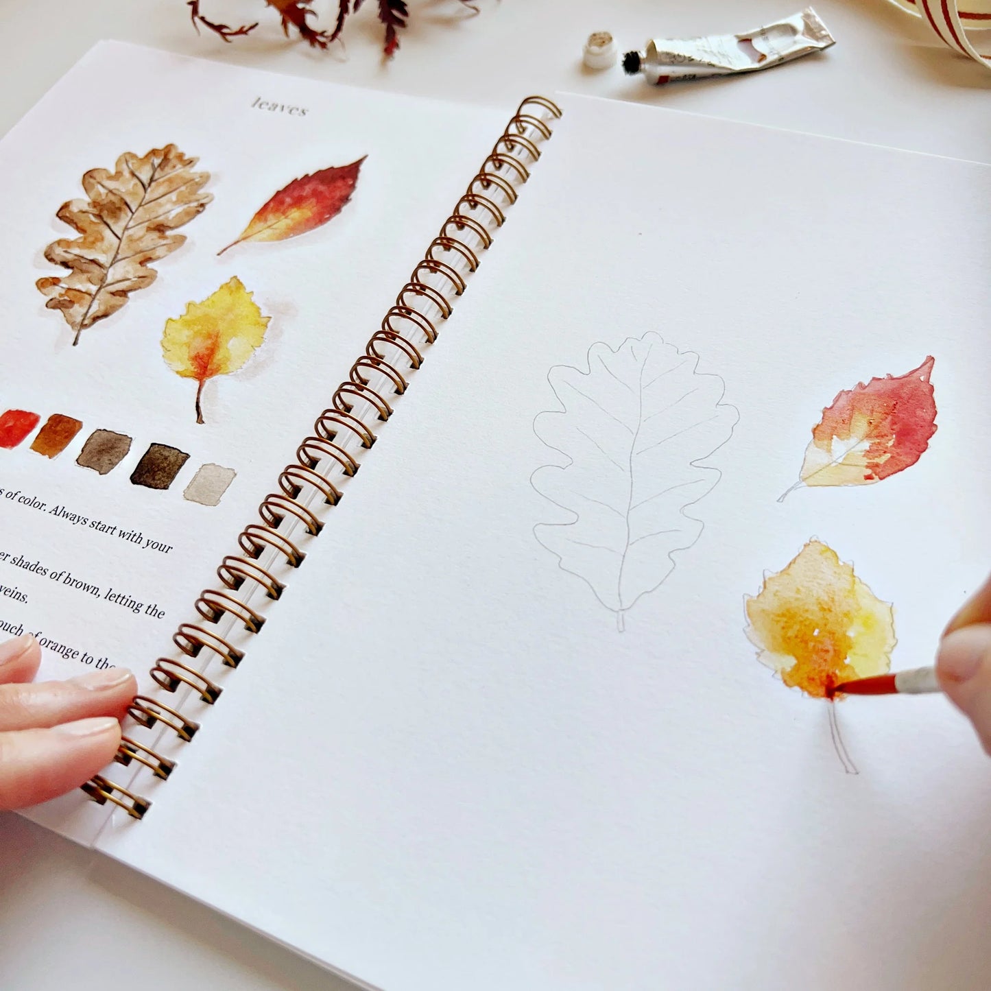 autumn watercolor notebook