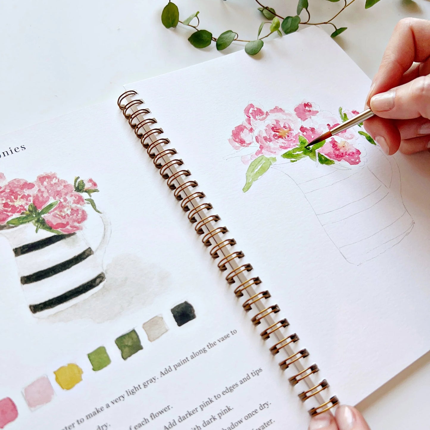 bouquet watercolor workbook
